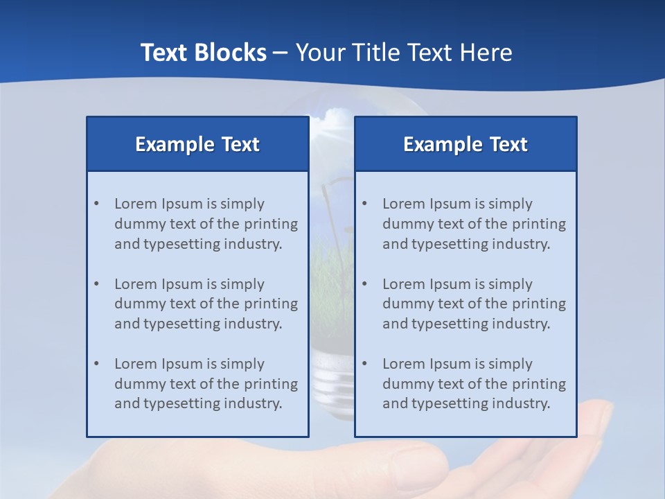Hand Holding Lighbulb Concept Of Clean Renewable Energy Of The Future PowerPoint Template