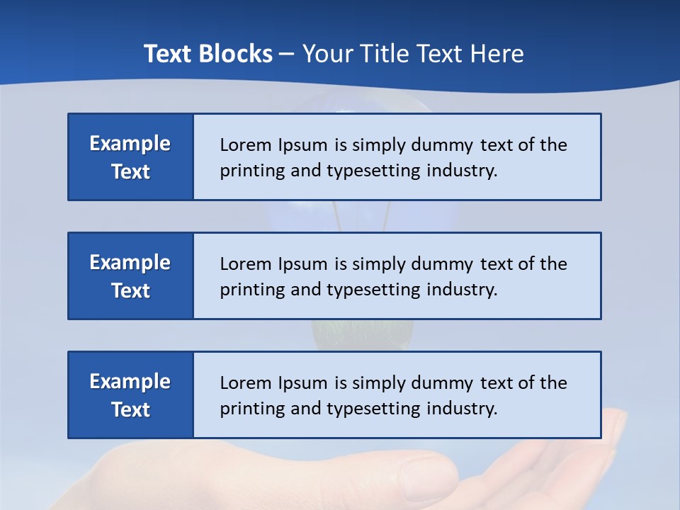 Hand Holding Lighbulb Concept Of Clean Renewable Energy Of The Future PowerPoint Template
