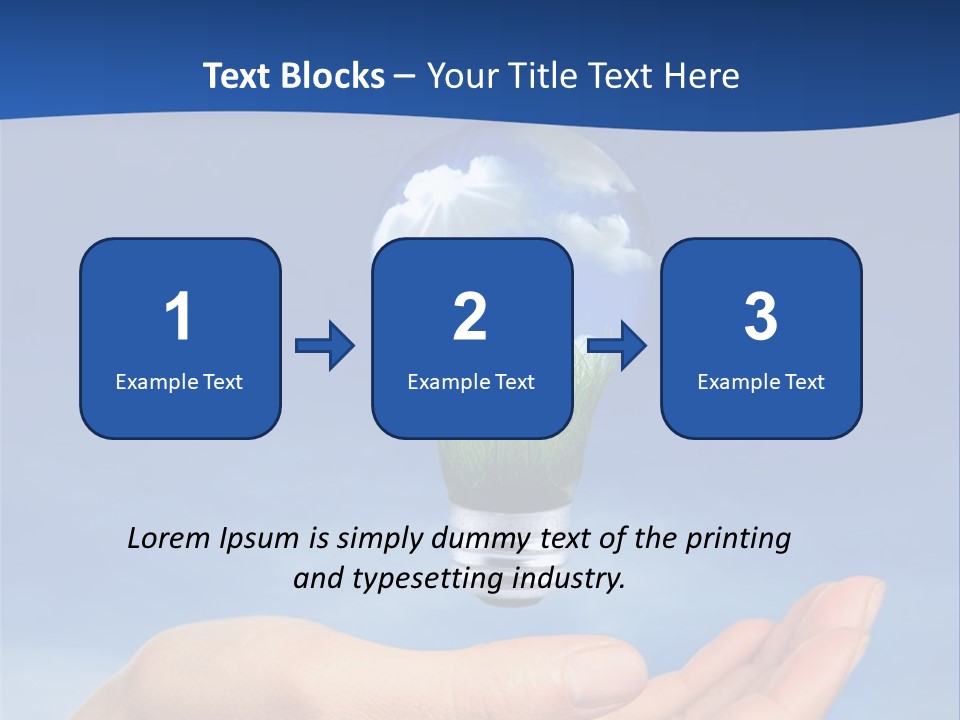 Hand Holding Lighbulb Concept Of Clean Renewable Energy Of The Future PowerPoint Template
