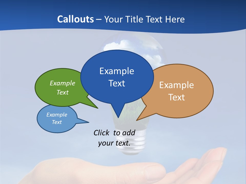 Hand Holding Lighbulb Concept Of Clean Renewable Energy Of The Future PowerPoint Template