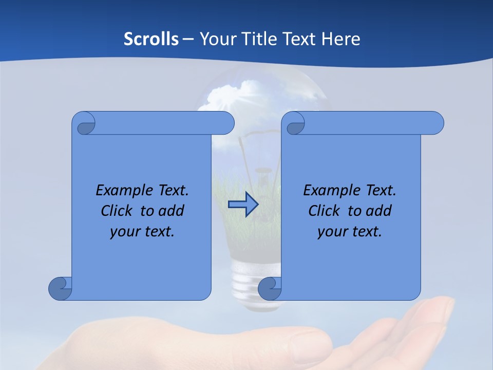Hand Holding Lighbulb Concept Of Clean Renewable Energy Of The Future PowerPoint Template