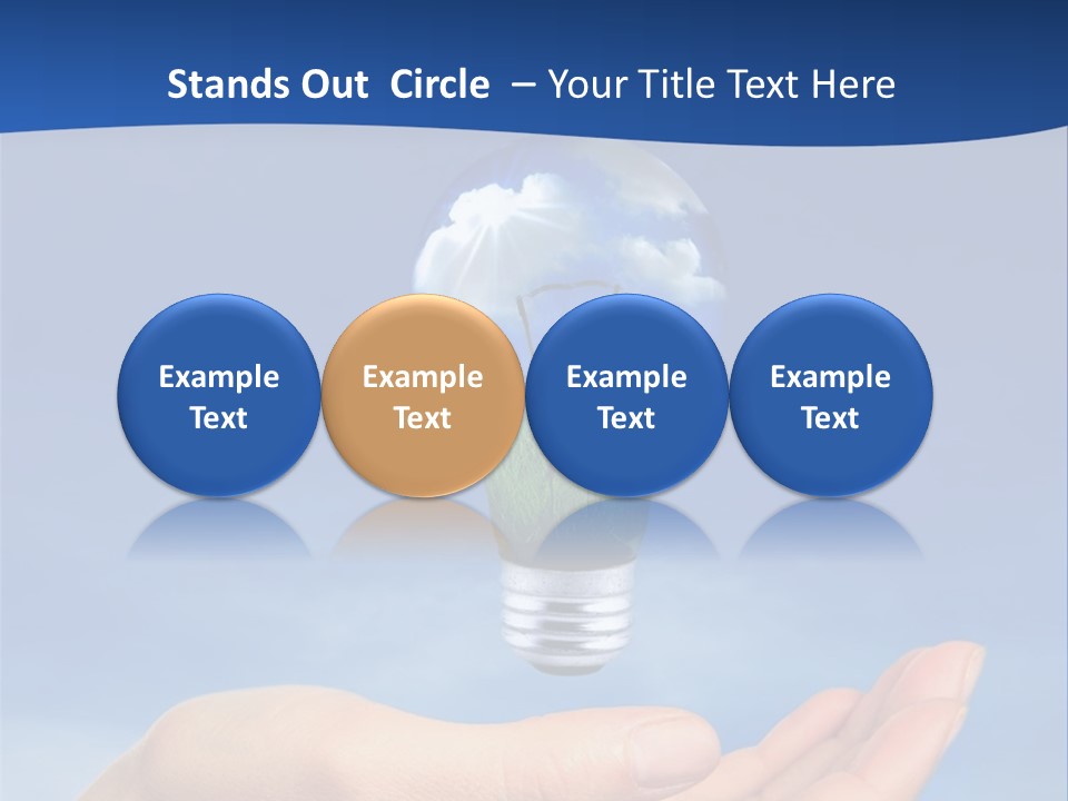 Hand Holding Lighbulb Concept Of Clean Renewable Energy Of The Future PowerPoint Template