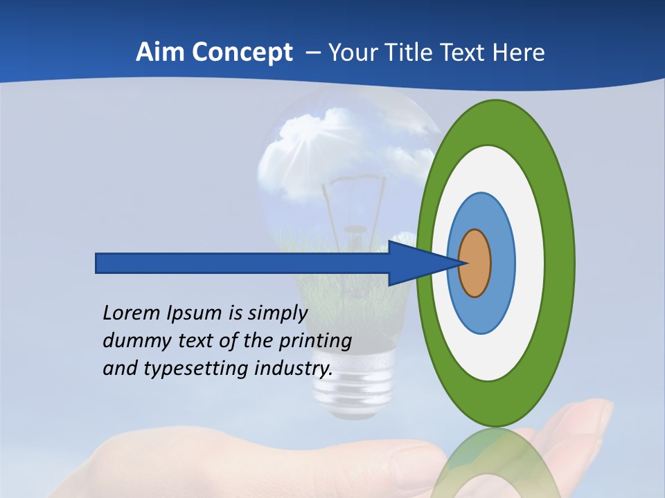 Hand Holding Lighbulb Concept Of Clean Renewable Energy Of The Future PowerPoint Template