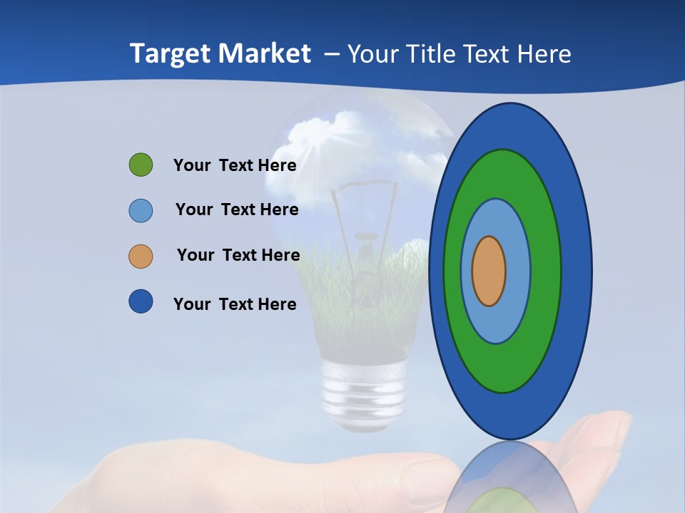 Hand Holding Lighbulb Concept Of Clean Renewable Energy Of The Future PowerPoint Template