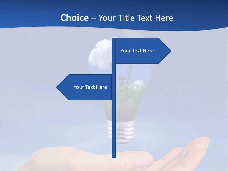 Hand Holding Lighbulb Concept Of Clean Renewable Energy Of The Future PowerPoint Template