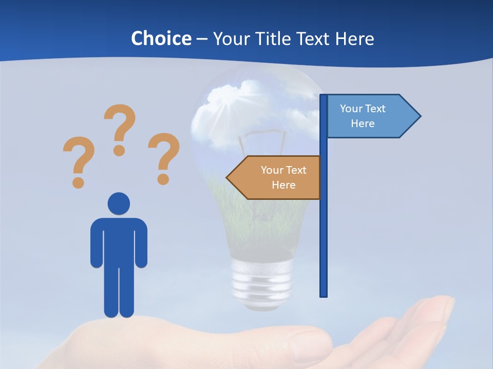 Hand Holding Lighbulb Concept Of Clean Renewable Energy Of The Future PowerPoint Template