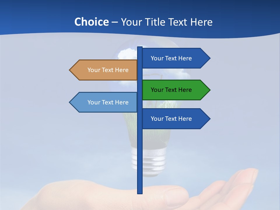 Hand Holding Lighbulb Concept Of Clean Renewable Energy Of The Future PowerPoint Template