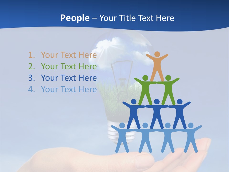 Hand Holding Lighbulb Concept Of Clean Renewable Energy Of The Future PowerPoint Template