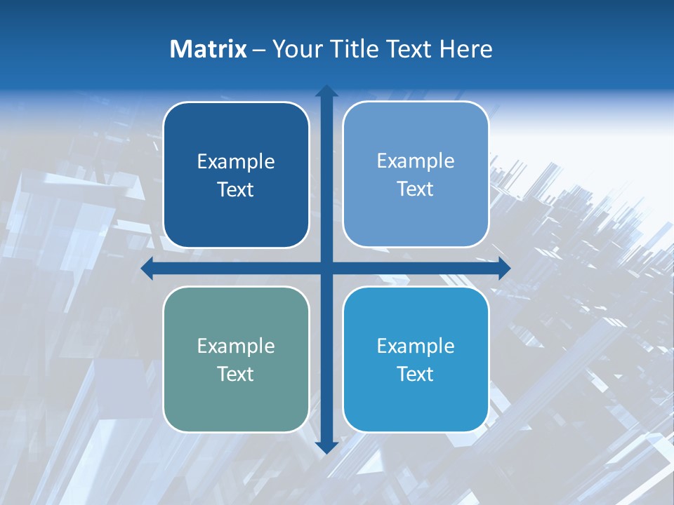 Abstract Background With Blue Plastic Blocks, High Quality 3D Render, Isolated On White PowerPoint Template