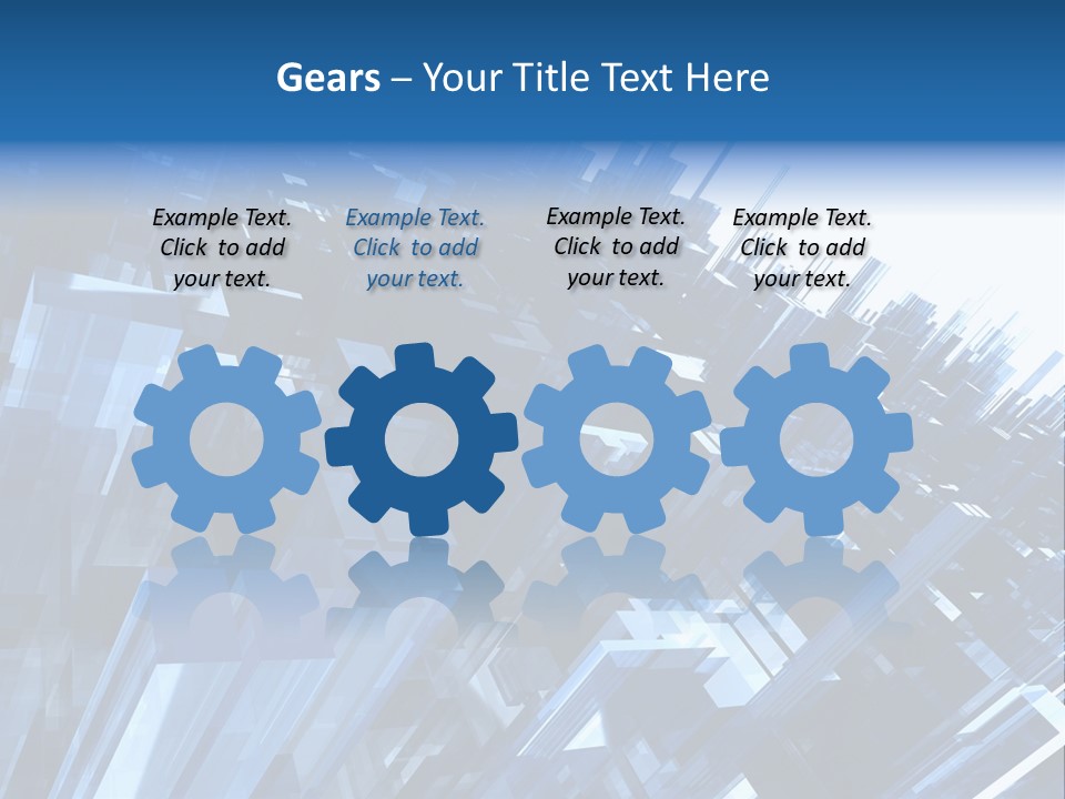 Abstract Background With Blue Plastic Blocks, High Quality 3D Render, Isolated On White PowerPoint Template