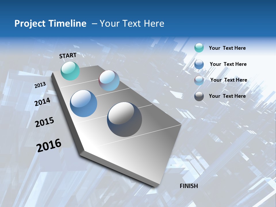 Abstract Background With Blue Plastic Blocks, High Quality 3D Render, Isolated On White PowerPoint Template