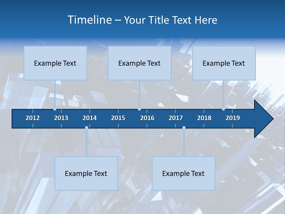 Abstract Background With Blue Plastic Blocks, High Quality 3D Render, Isolated On White PowerPoint Template