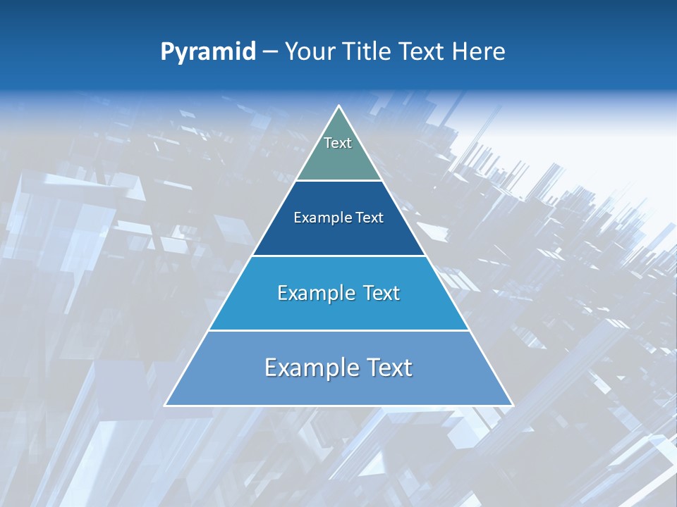 Abstract Background With Blue Plastic Blocks, High Quality 3D Render, Isolated On White PowerPoint Template