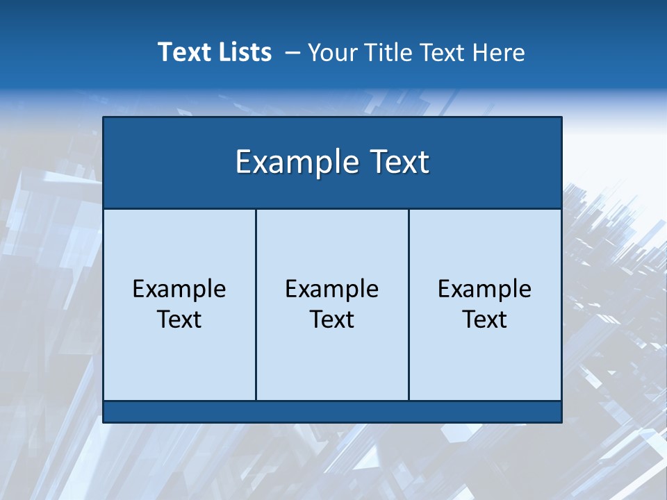 Abstract Background With Blue Plastic Blocks, High Quality 3D Render, Isolated On White PowerPoint Template