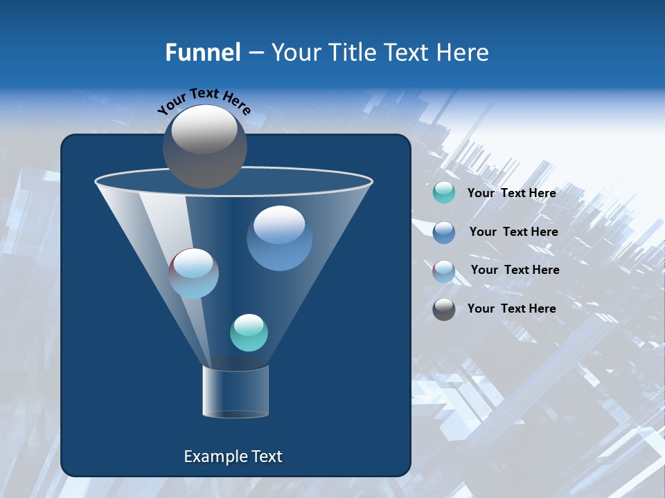 Abstract Background With Blue Plastic Blocks, High Quality 3D Render, Isolated On White PowerPoint Template