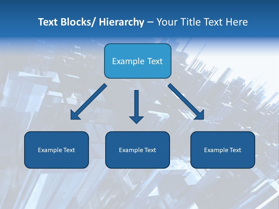 Abstract Background With Blue Plastic Blocks, High Quality 3D Render, Isolated On White PowerPoint Template