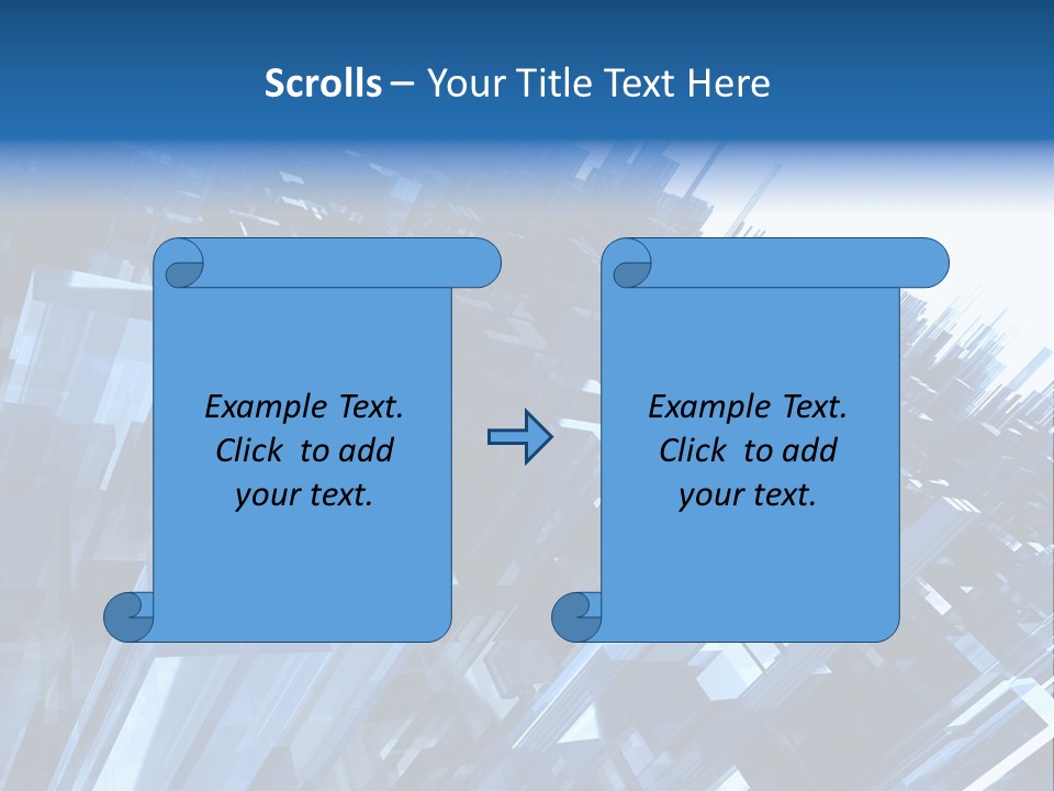 Abstract Background With Blue Plastic Blocks, High Quality 3D Render, Isolated On White PowerPoint Template