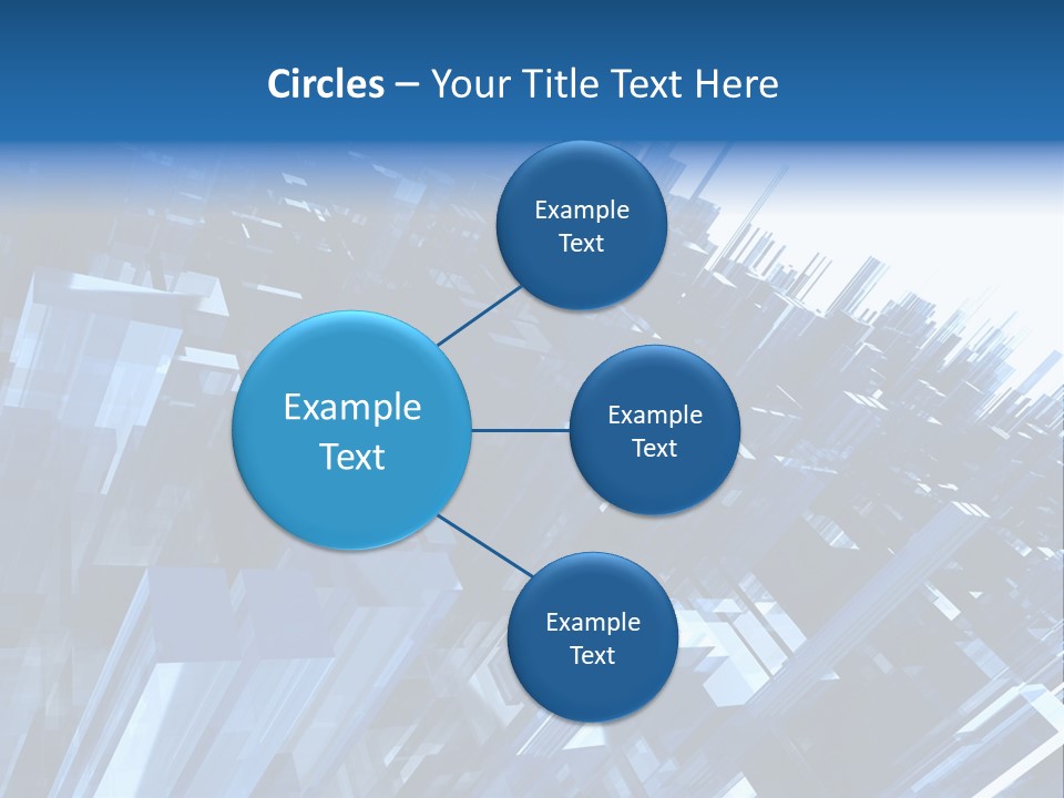 Abstract Background With Blue Plastic Blocks, High Quality 3D Render, Isolated On White PowerPoint Template