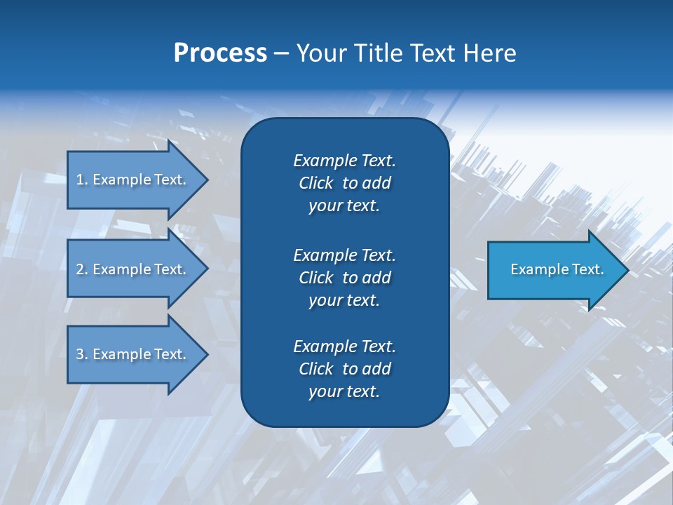 Abstract Background With Blue Plastic Blocks, High Quality 3D Render, Isolated On White PowerPoint Template