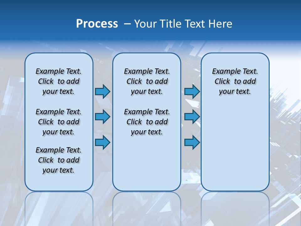 Abstract Background With Blue Plastic Blocks, High Quality 3D Render, Isolated On White PowerPoint Template