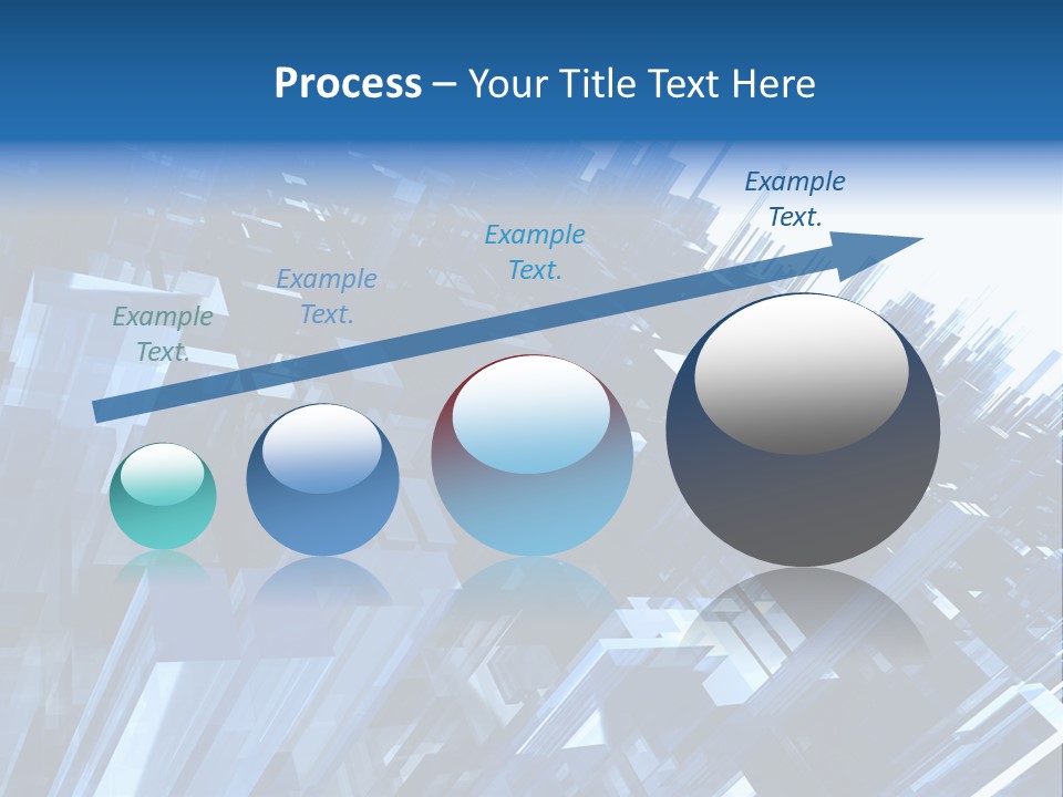 Abstract Background With Blue Plastic Blocks, High Quality 3D Render, Isolated On White PowerPoint Template