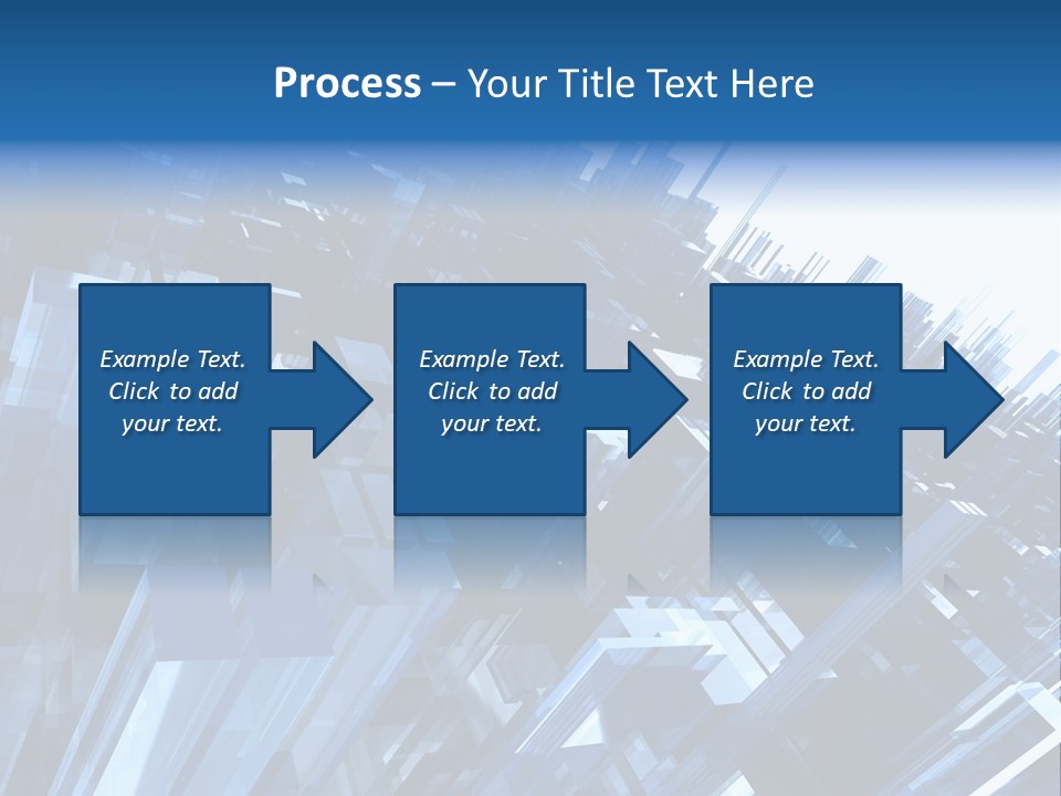Abstract Background With Blue Plastic Blocks, High Quality 3D Render, Isolated On White PowerPoint Template