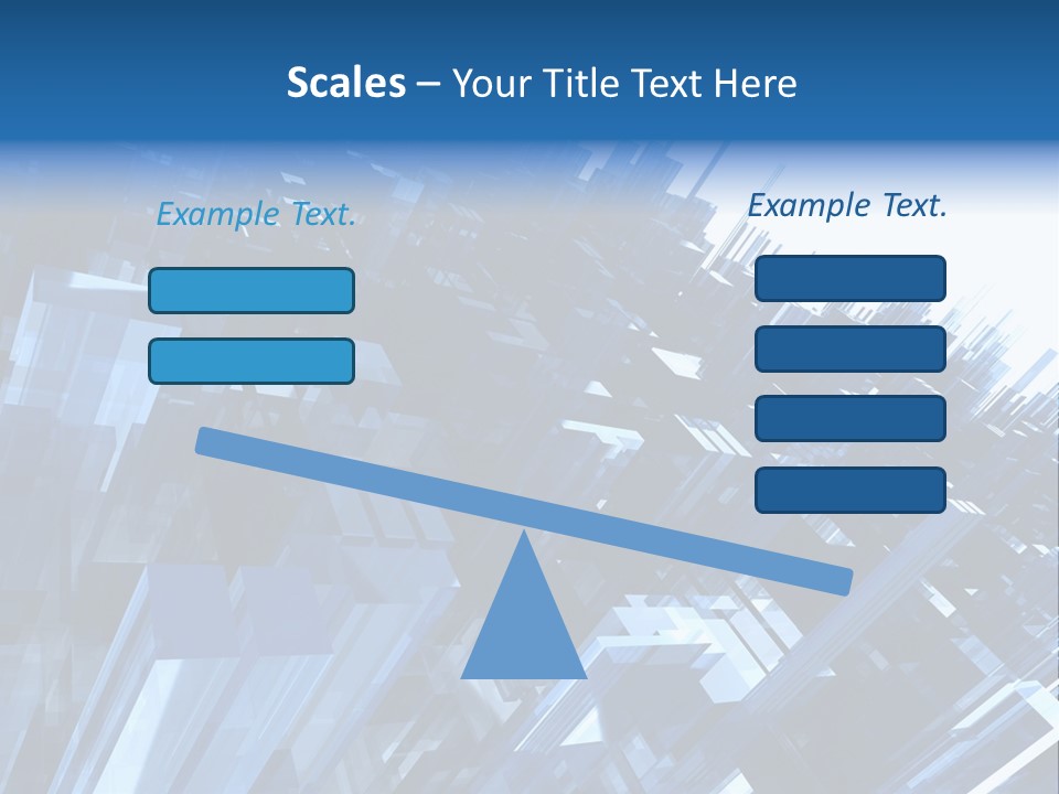 Abstract Background With Blue Plastic Blocks, High Quality 3D Render, Isolated On White PowerPoint Template