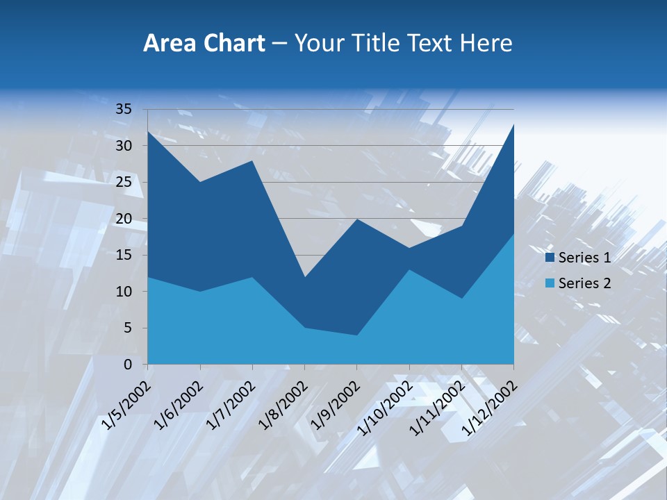 Abstract Background With Blue Plastic Blocks, High Quality 3D Render, Isolated On White PowerPoint Template