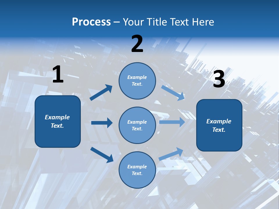 Abstract Background With Blue Plastic Blocks, High Quality 3D Render, Isolated On White PowerPoint Template