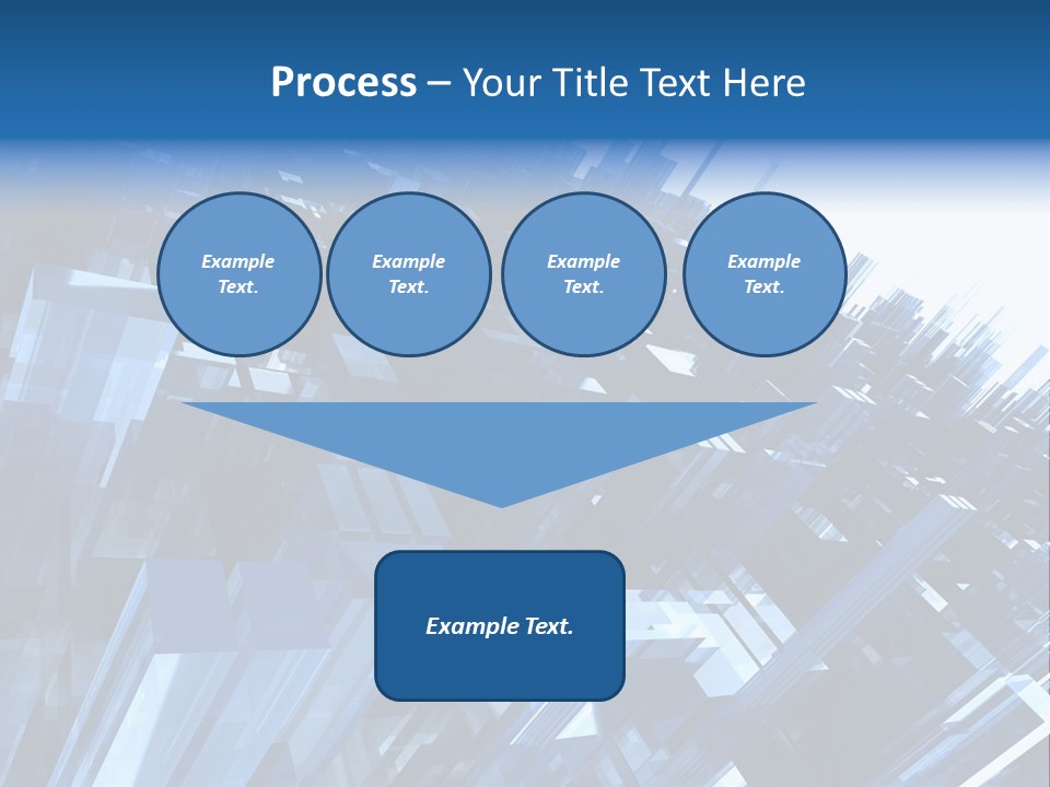 Abstract Background With Blue Plastic Blocks, High Quality 3D Render, Isolated On White PowerPoint Template