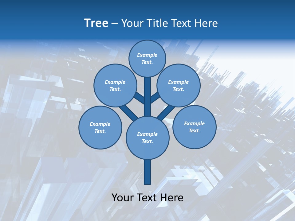 Abstract Background With Blue Plastic Blocks, High Quality 3D Render, Isolated On White PowerPoint Template