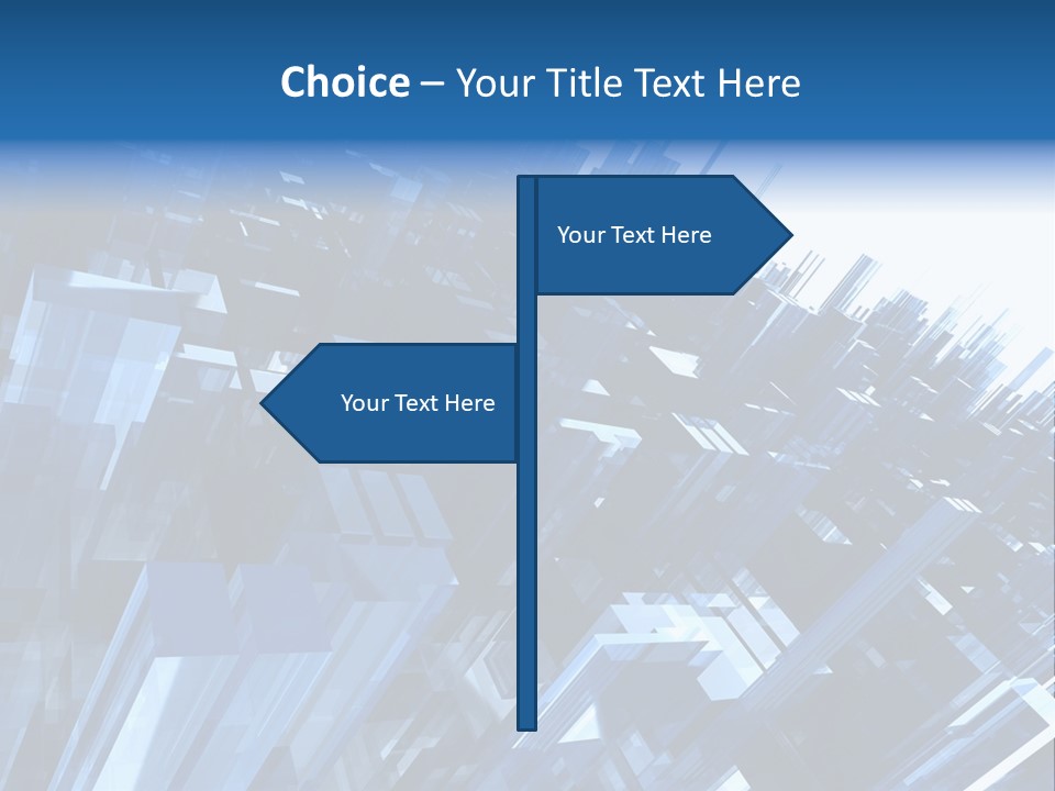 Abstract Background With Blue Plastic Blocks, High Quality 3D Render, Isolated On White PowerPoint Template