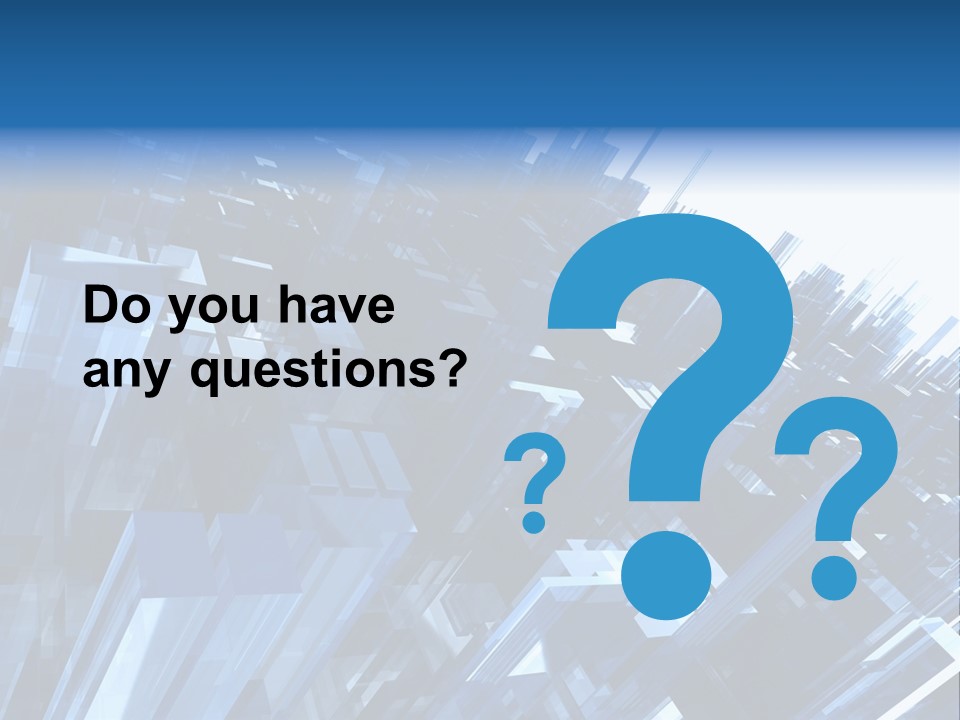 Abstract Background With Blue Plastic Blocks, High Quality 3D Render, Isolated On White PowerPoint Template