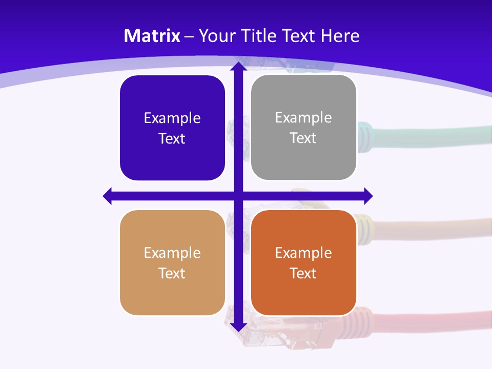 Lan Cable In Colorful Colors PowerPoint Template