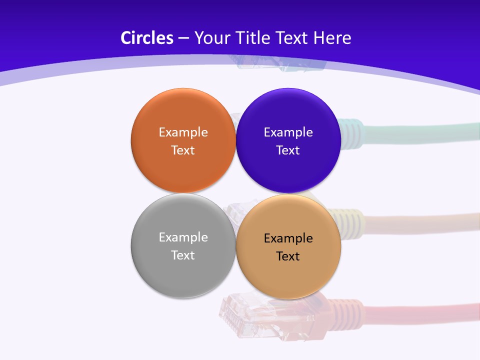 Lan Cable In Colorful Colors PowerPoint Template