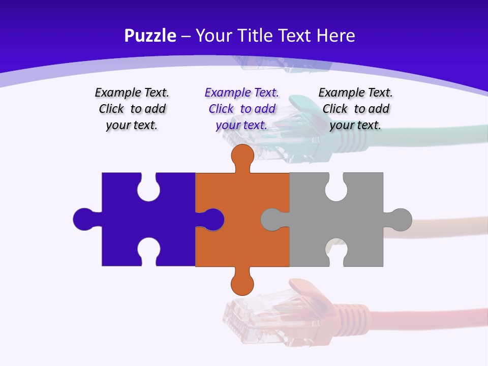 Lan Cable In Colorful Colors PowerPoint Template