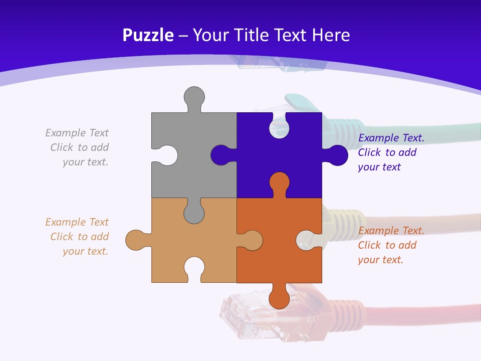 Lan Cable In Colorful Colors PowerPoint Template