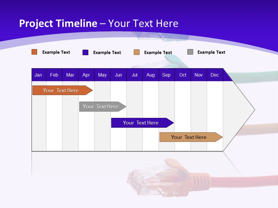 Lan Cable In Colorful Colors PowerPoint Template