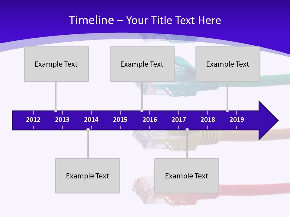 Lan Cable In Colorful Colors PowerPoint Template