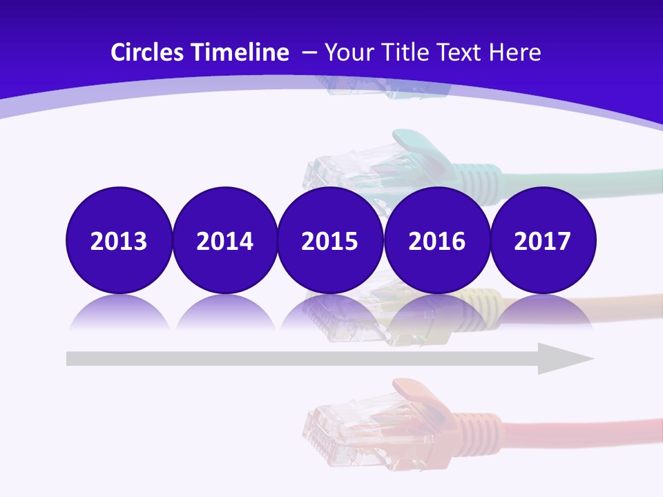 Lan Cable In Colorful Colors PowerPoint Template