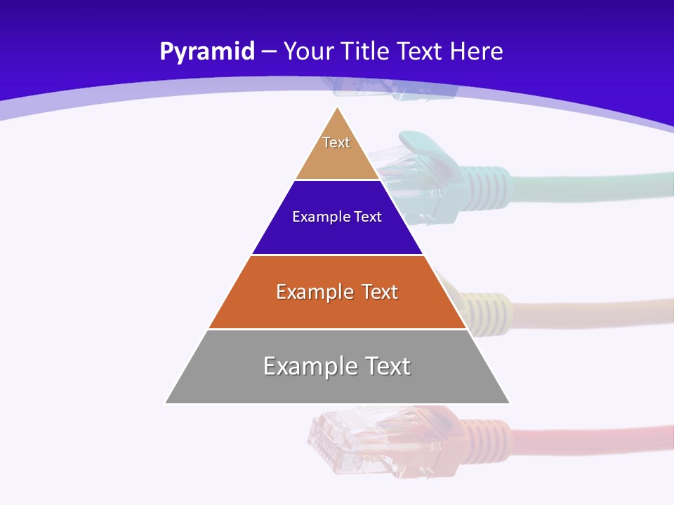 Lan Cable In Colorful Colors PowerPoint Template