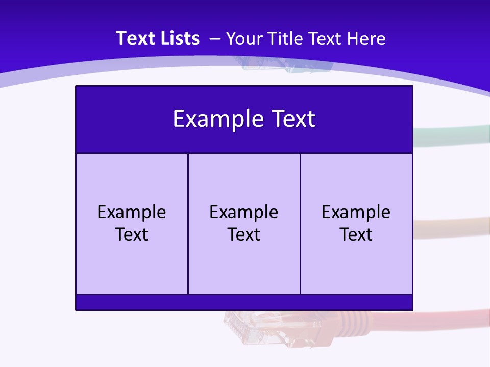 Lan Cable In Colorful Colors PowerPoint Template