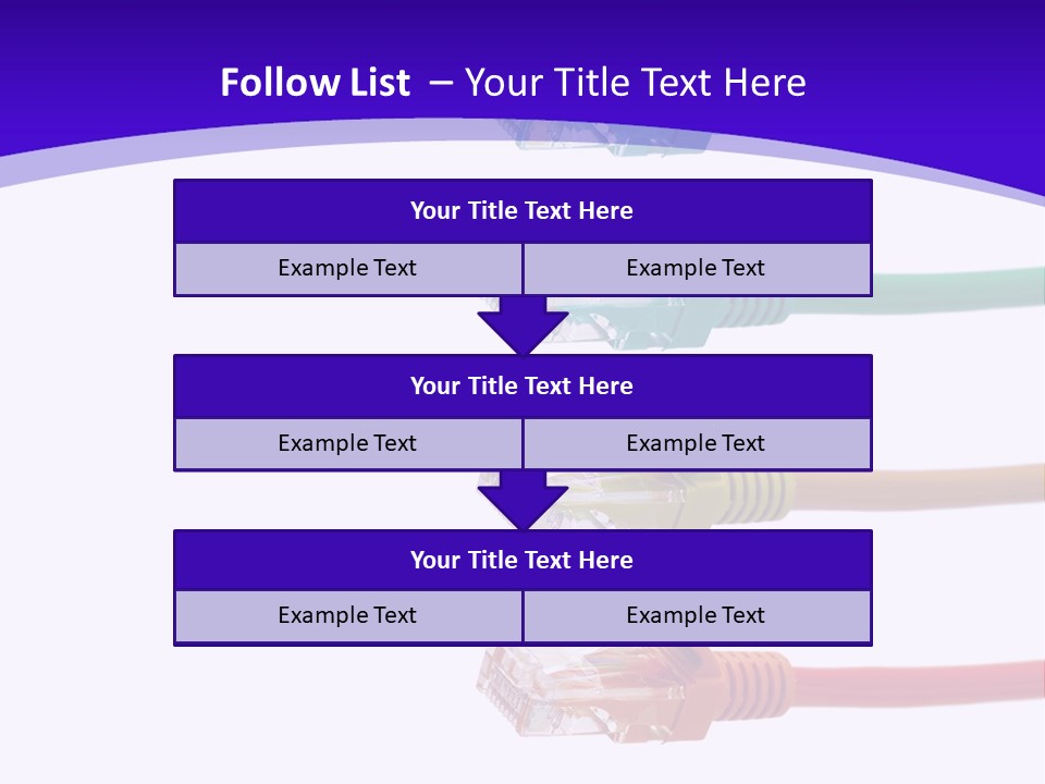 Lan Cable In Colorful Colors PowerPoint Template