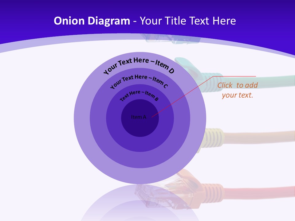 Lan Cable In Colorful Colors PowerPoint Template