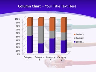 Lan Cable In Colorful Colors PowerPoint Template