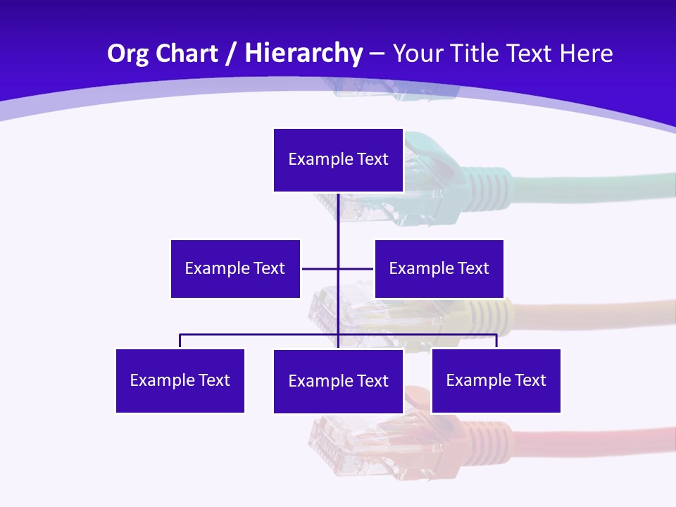 Lan Cable In Colorful Colors PowerPoint Template