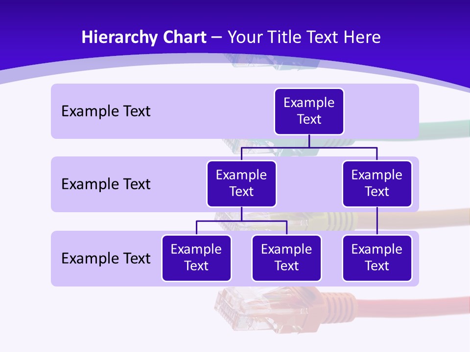 Lan Cable In Colorful Colors PowerPoint Template