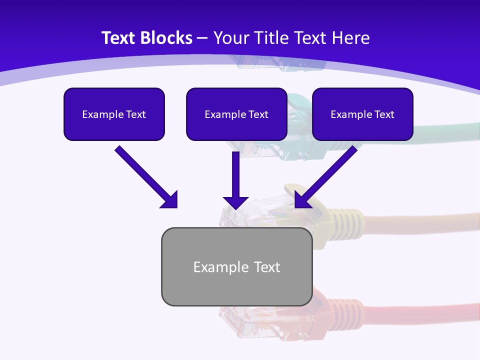 Lan Cable In Colorful Colors PowerPoint Template