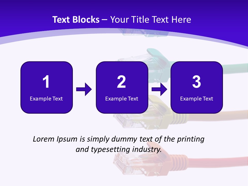Lan Cable In Colorful Colors PowerPoint Template