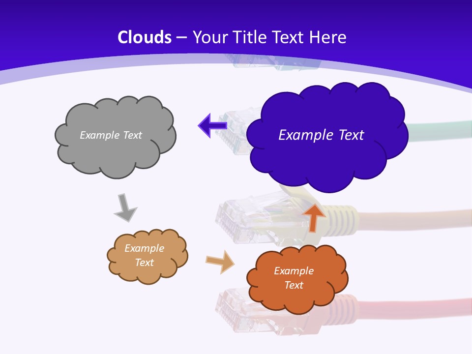 Lan Cable In Colorful Colors PowerPoint Template